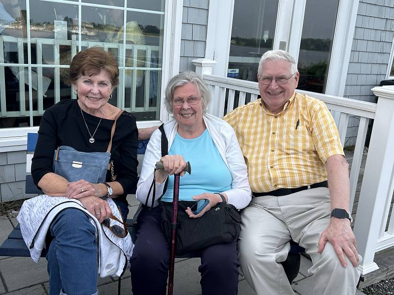[ Marie Gen and Joe at Hobbs restaurant in Wells ME ]